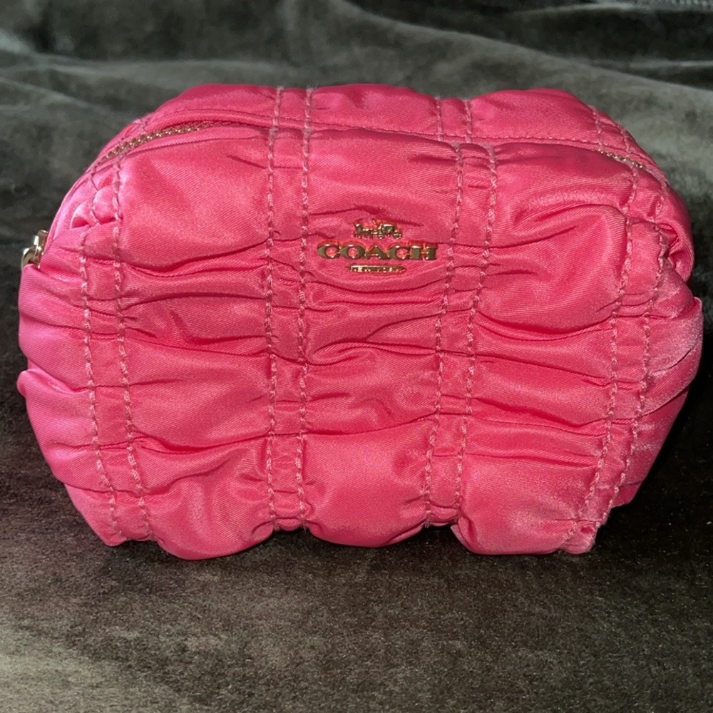 Coach Coral Makeup Bag